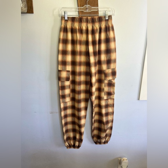 Gilded Intent plaid joggers cargo slouchy baggy pants - Picture 6 of 13